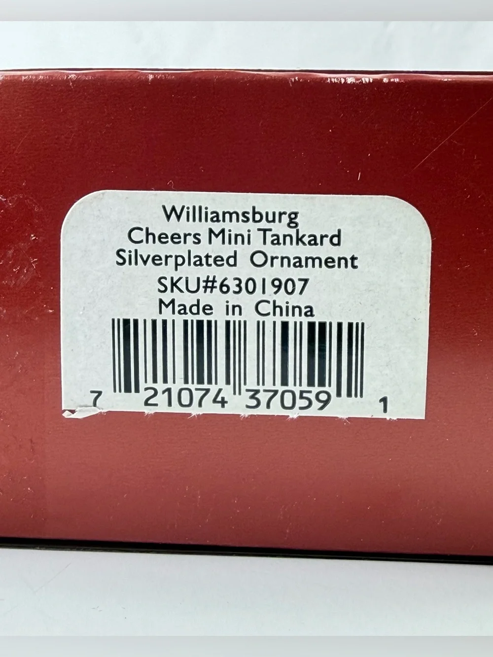 Lenox Williamsburg Cheers Mini Tankard Ornament Silver Plated Boxed Colonial Mug